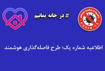 اطلاعیه شماره یک کمیته اطلاع رسانی ستاد ملی مقابله با کرونا درباره طرح فاصله‌گذاری هوشمند