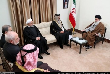 دیدار امیر قطر و هیئت همراه با رهبر انقلاب